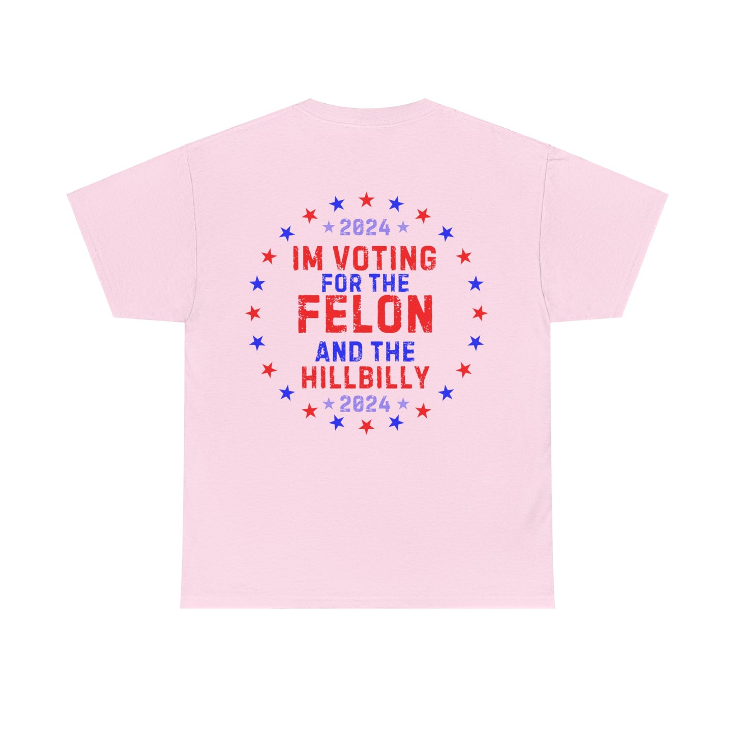 GILDAN Unisex Heavy Cotton Tee Trump/Vance Felon and Hillbilly