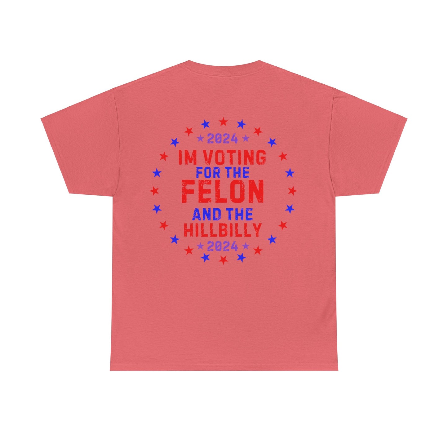 GILDAN Unisex Heavy Cotton Tee Trump/Vance Felon and Hillbilly