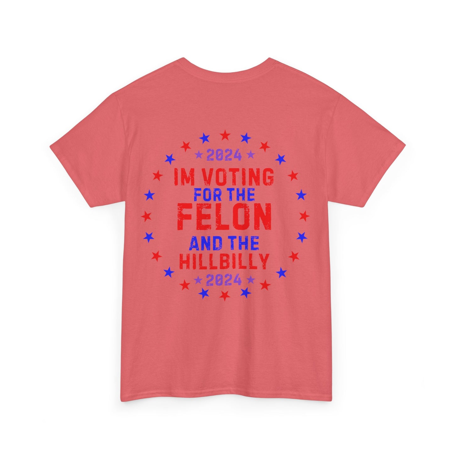 GILDAN Unisex Heavy Cotton Tee Trump/Vance Felon and Hillbilly