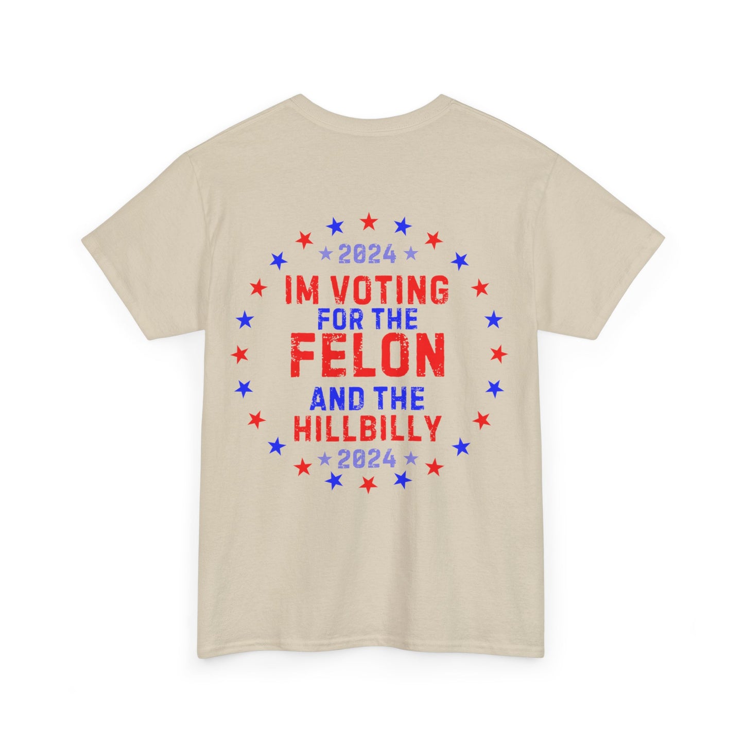 GILDAN Unisex Heavy Cotton Tee Trump/Vance Felon and Hillbilly
